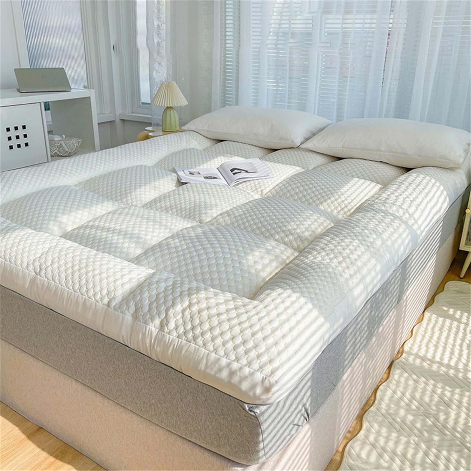 Japoński materac futon, gruba zwijana mata tatami, składana podkładka do spania na kemping, do akademika, pokoju gościnnego, przenośne łóżko podłogowe, wygodne rozwiązanie do spania