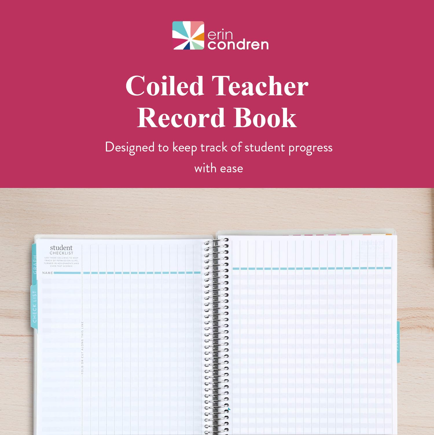 Spiral Teacher Record Book 7 X 9 Platinum Coiled Notebook | INDIA - View #2