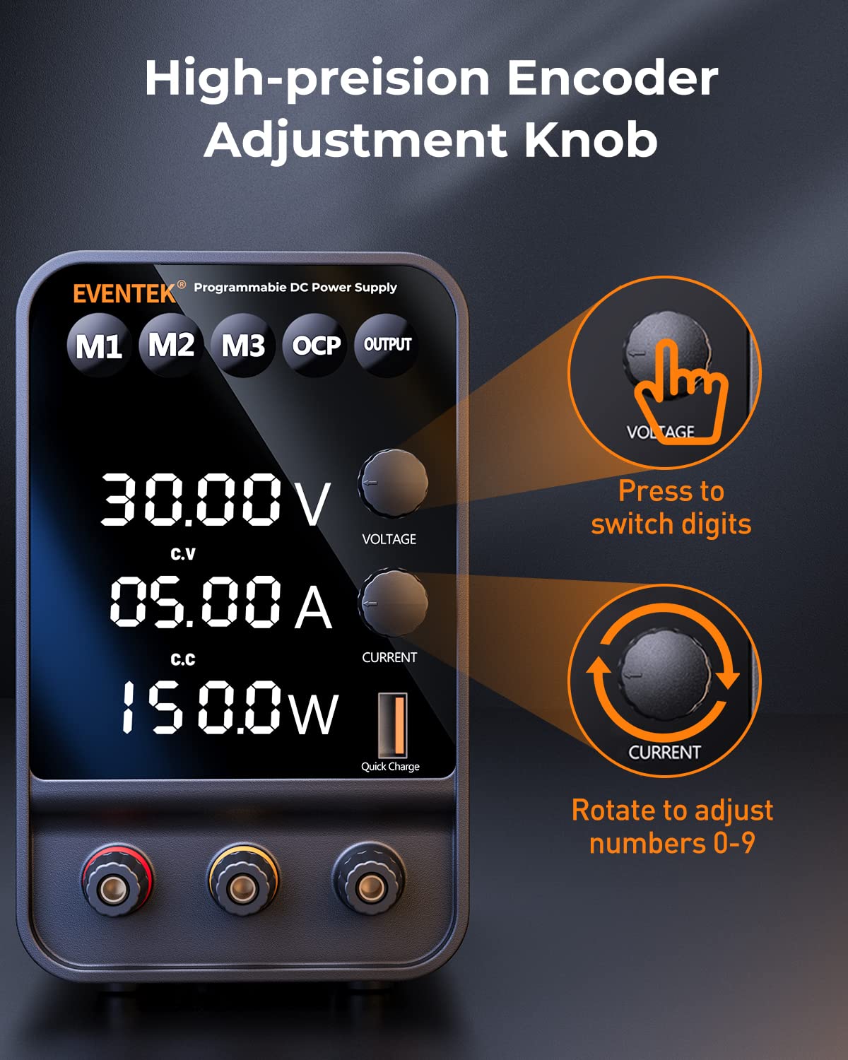 Detail of Encoder Adjustment Knobs