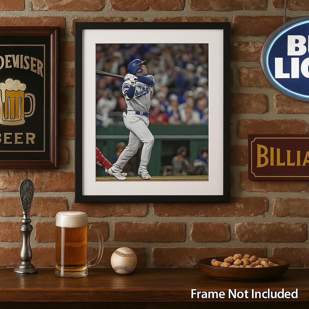 Shohei Ohtani Los Angeles Dodgers 8x10 Photo – Officially Licensed MLB Poster | Slugger at the Plate | Baseball Wall Art Gift