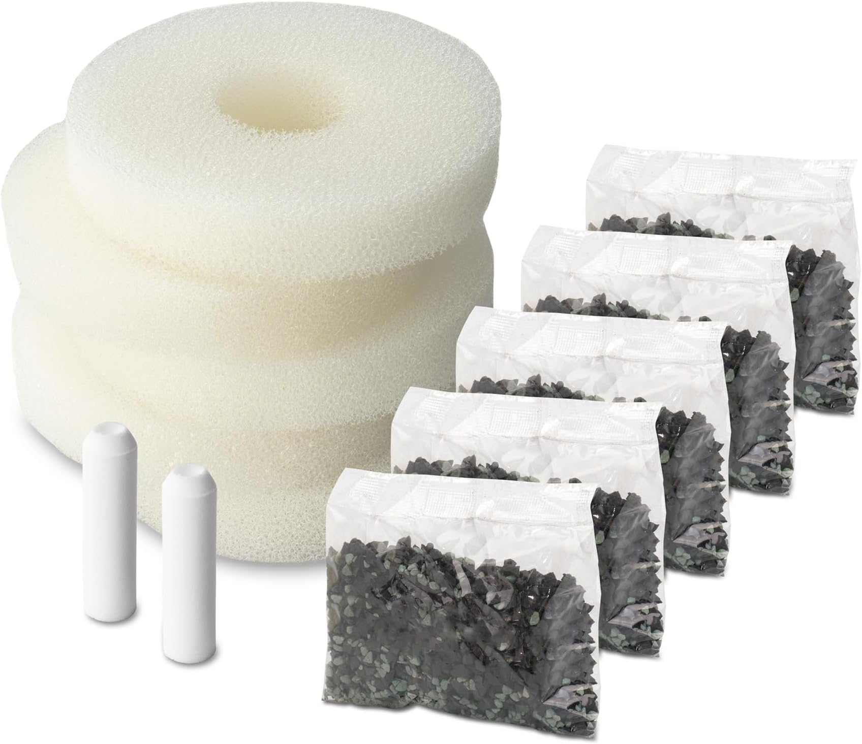 Pisces 5 Pack Refill Service Kit Compatible with biOrb Aquariums and Tanks - Filter Media & Airstone