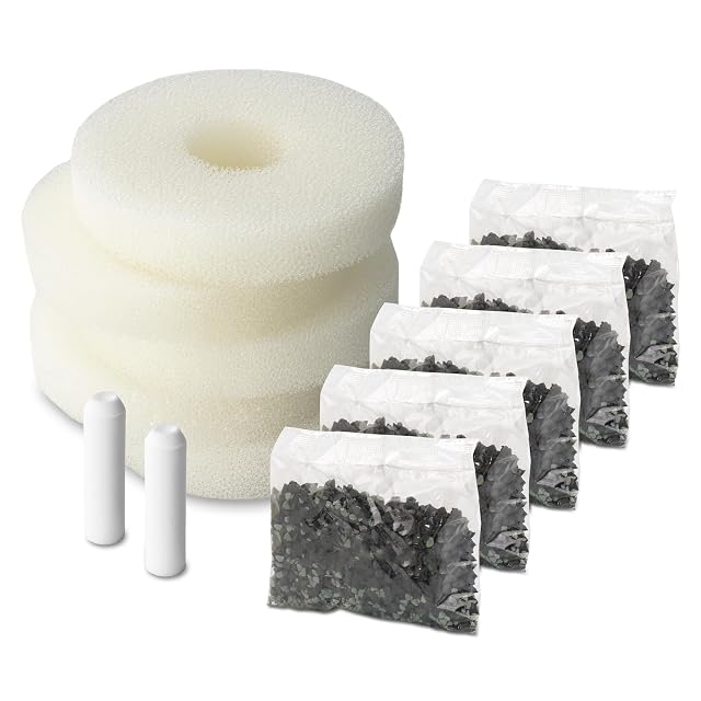 Kit de servicio de recambio compatible con Oase biOrb con filtro y Airstone (5 unidades)