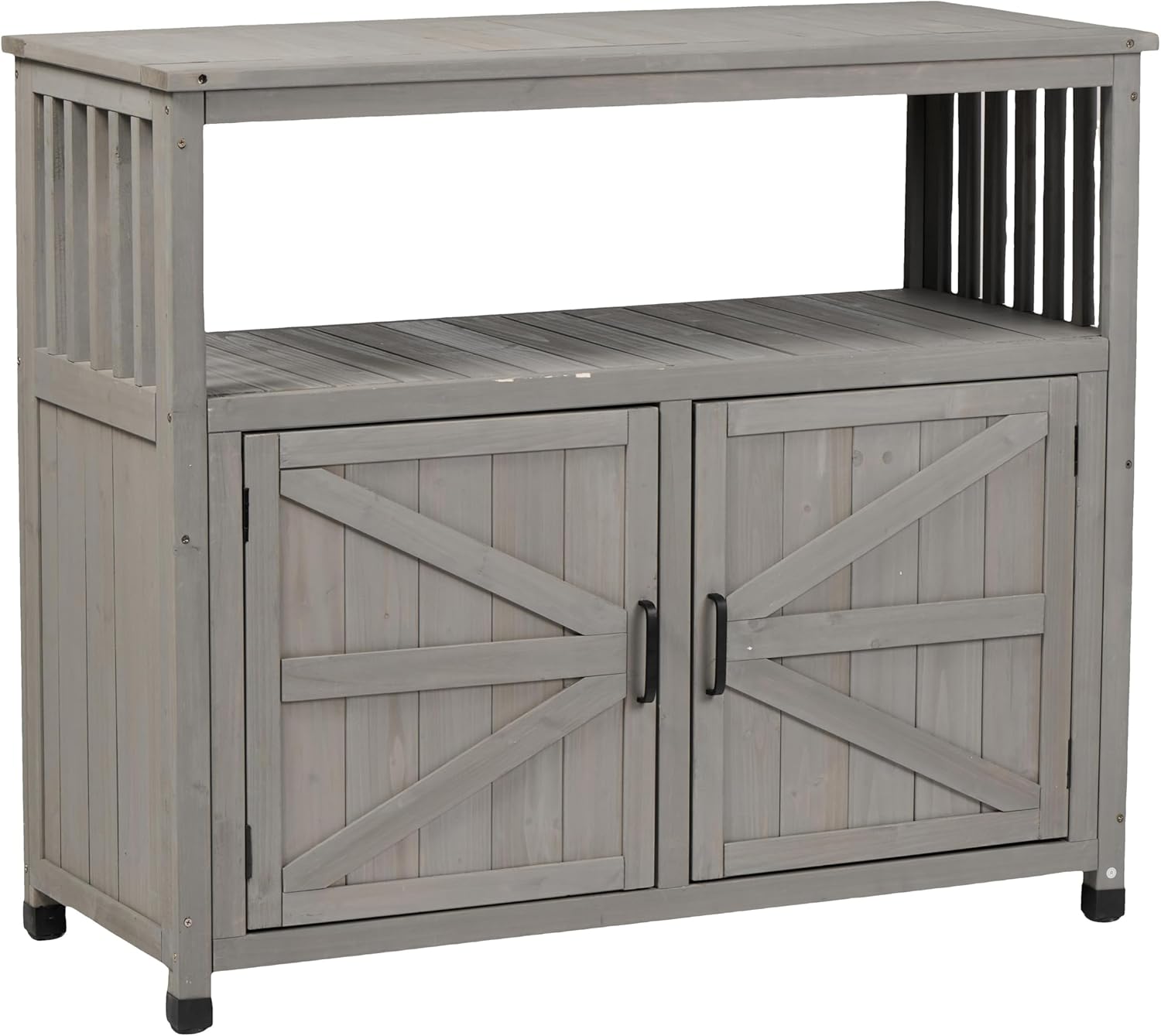 KEIKI 42 x 37 in Outdoor Storage Cabinet with 2 Doors Buffet Cabinet Sideboard Bar Table for Indoor