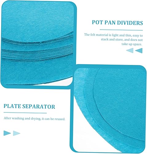Miniatura 4 de 24 separadores de placas de fieltro y protectores para apilar protectores de platos, separadores de placas para China y utensilios de cocina,