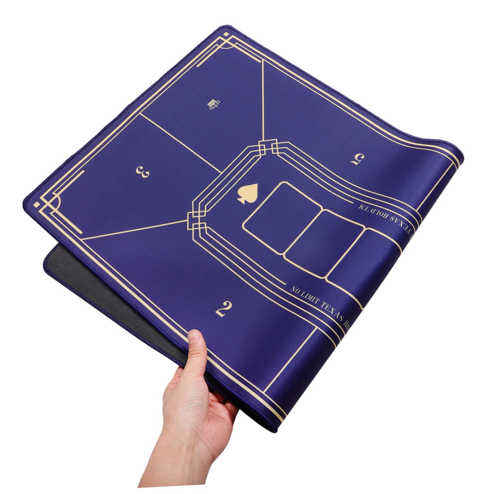 BESPORTBLE Tapete para Mesa de Póquer Azul de Resina y Goma Antideslizante, Fácil de Limpiar, Multipropósito para Entretenimiento en Casa y Fiestas Nocturnas