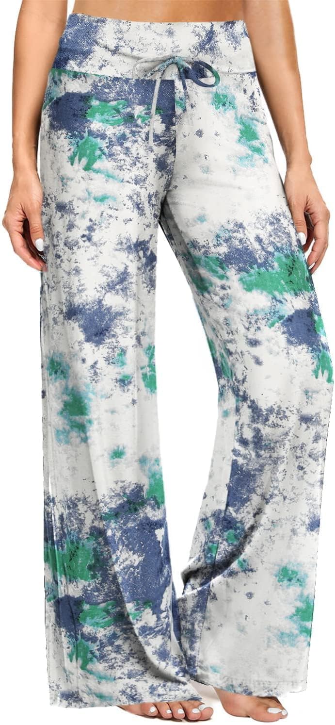 Soft Black Pajama Pants for Women, Wide Leg Comfy Casual Lounge Yoga Capri Pants 22'' / 30''