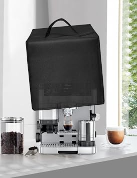 Drip Coffee Maker Cover Luxe Café Machine Lid Waterproof Antistatic Nylon Case Compatible with Ninja Espresso Machine Cappuccino Latte Makers ES601 (Black)