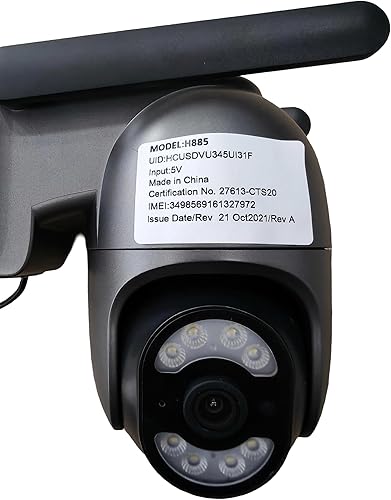 Miniatura 9 de Xega Cámara de seguridad 4G para exteriores con tarjeta SIM. Enchufe cámara con cable sin WiFi, grabación 247 PTZ seguimiento automático de