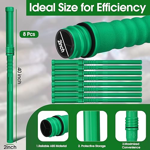 Miniatura 3 de Juego de 9 piezas de almacenamiento de varillas de soldadura, 8 ranuras TIG, soporte de varilla de soldadura con 8 tubos de almacenamiento de