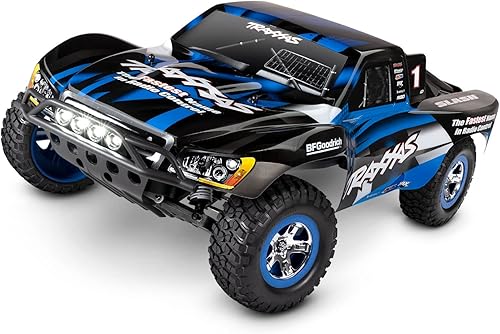 Traxxas Slash Camión de carreras 2WD de escala 110 Ready-to-Race con sistema de radio TQ de 24 GHz XL-5 ESC FWDrev y luces LED Incluye batería y