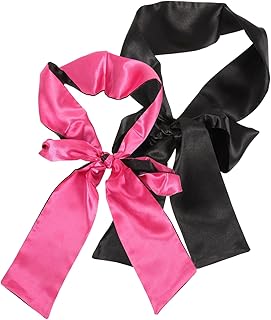 قناع عين من الساتان مكون من 6 قطع من قناع العين بربطة حريرية من فوميز، أقنعة للنوم وأغطية العين، قناع للعمل، قناع لعصب العينين، قناع مغازلة، أزياء المغازلة