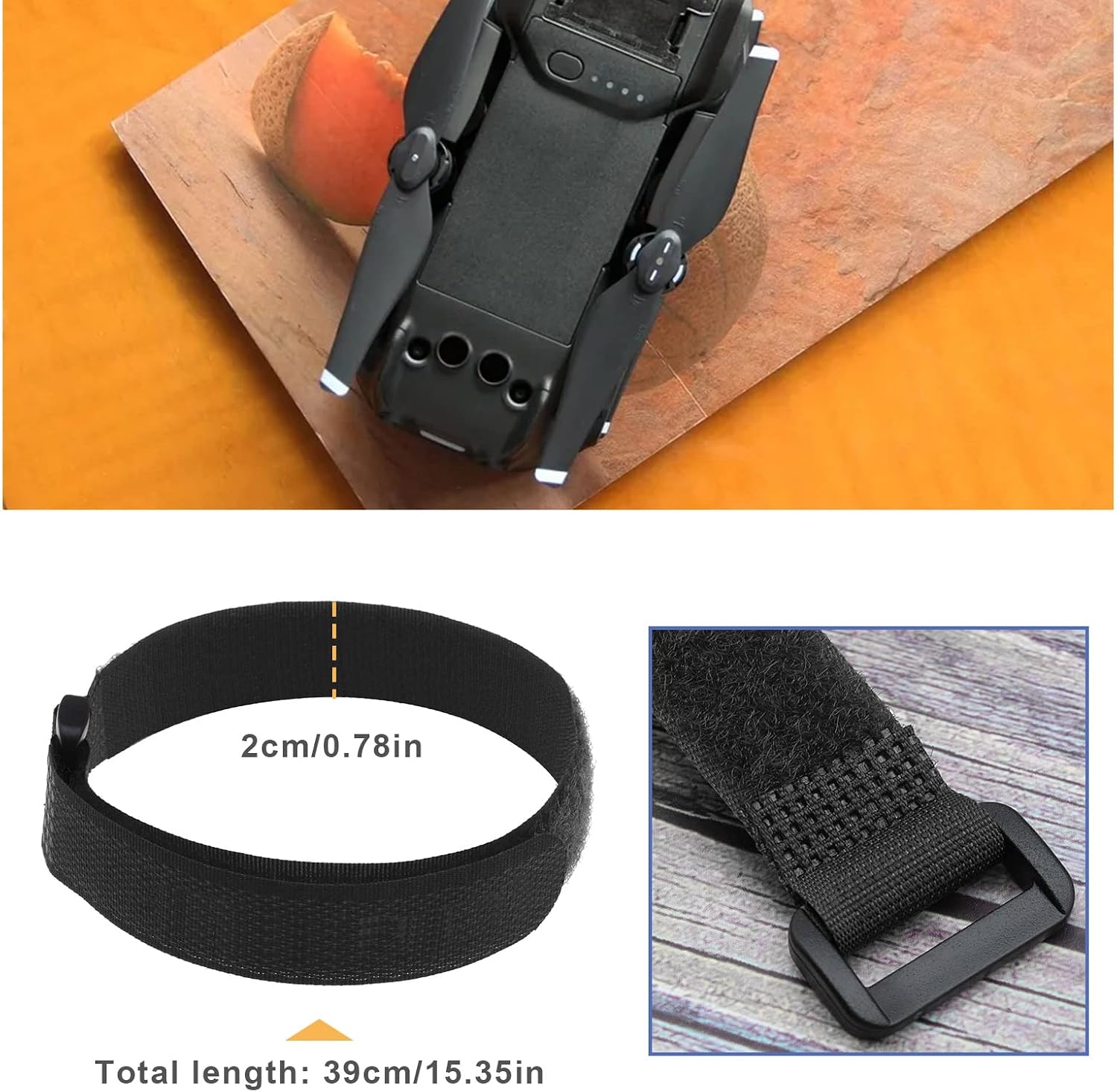 Create idea 2PCS Nylon Propeller Holder Compatible with DJI Mavic Air 2/Air 2S Blade Guard Protective Band Stabilizer Protector Drone Propeller Fixer Black image 3