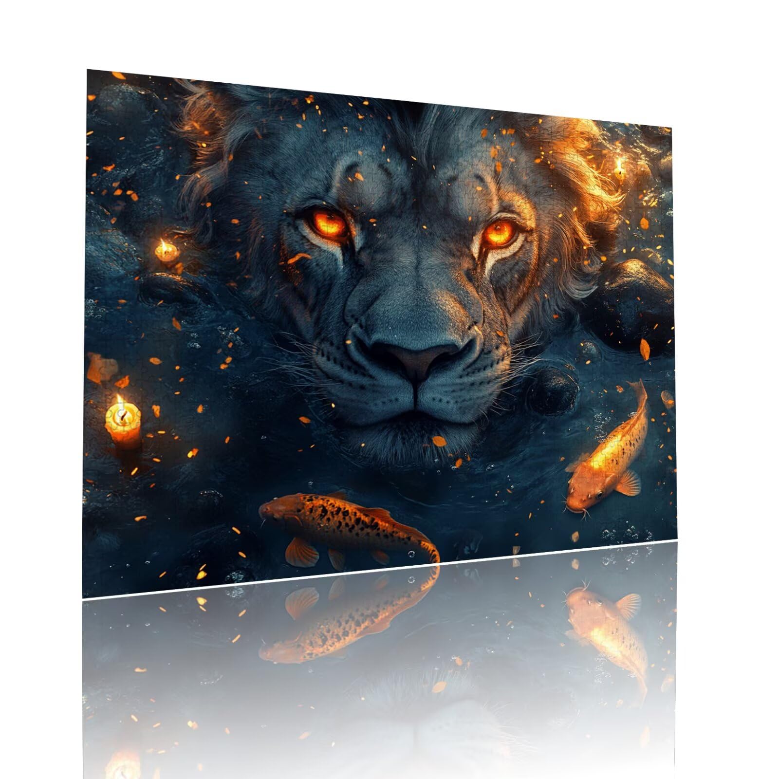Puzzle Erwachsene 2000 Teile Löwe Tier Educa Jigsaw für Kinder ab 8 Jahren Mädchen Jungen, Erwachsene Impossible Klassische Puzzles Schwer, Anspruchsvoll Spielspaß, Als Familienspiel 70x99cm t-876