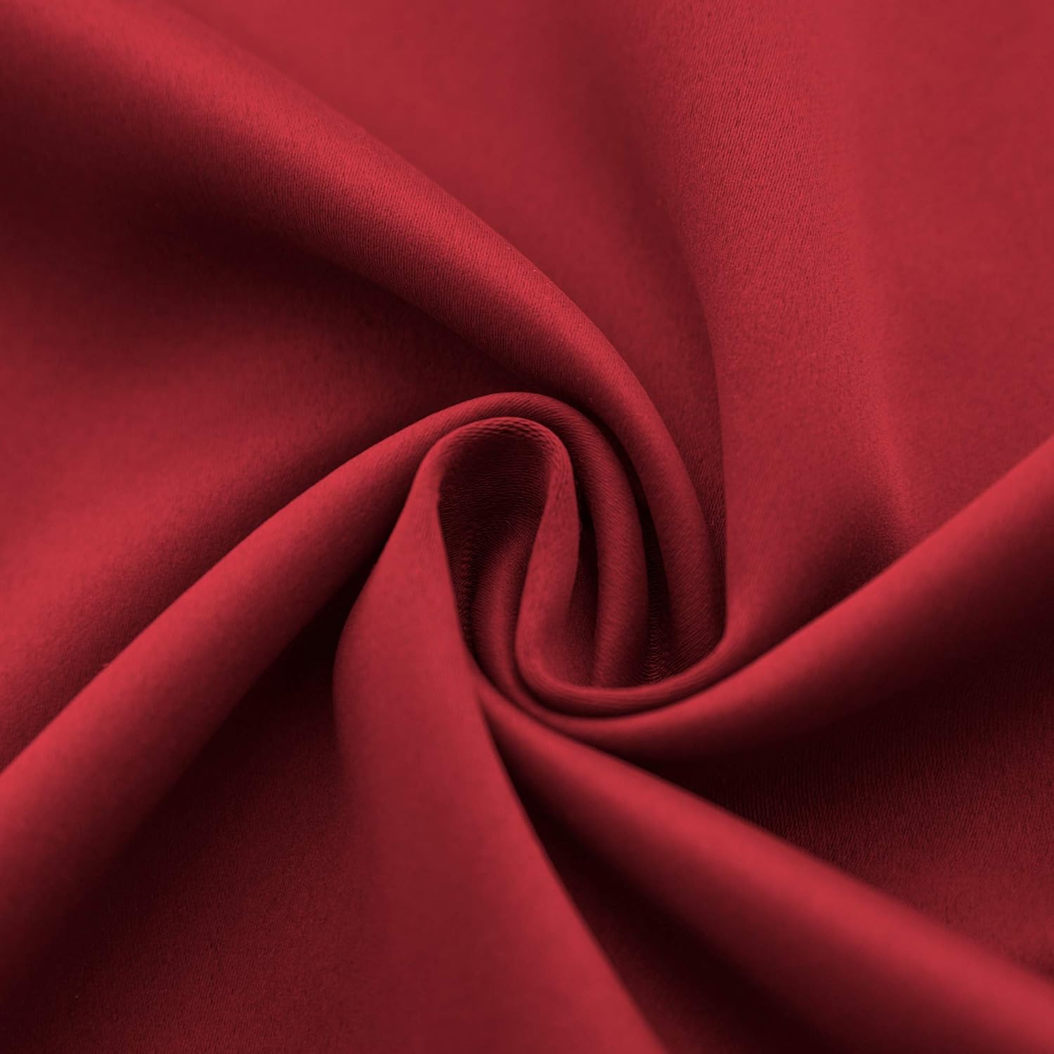 Mrs.Naturall Red Kitchen Valances 2 Pack Rod Pocket Blackout Insulated Thermal Room Darkening Short Curtain Valances for Living Room Windows 52 x 18 Inch Length