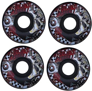 BESPORTBLE Rodas De Skate De Caveira 4 Peças Caminhões Cubo De Roda Pu Rodas De Skate Roda De Caminhão De Skate Roda De Skate Pu Roda De Skate De Resiliência Osso De Roda Única