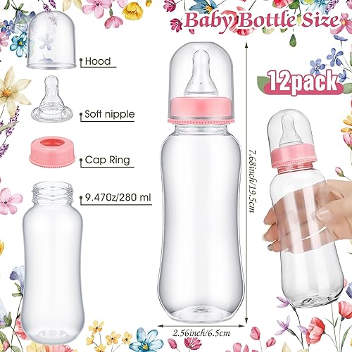 Vista 15 de TrelaCo Cool Baby Shower Games - Juego de regalo con temática de abejas y 12 biberones para baby shower, para juegos de abejas de panal, revelación