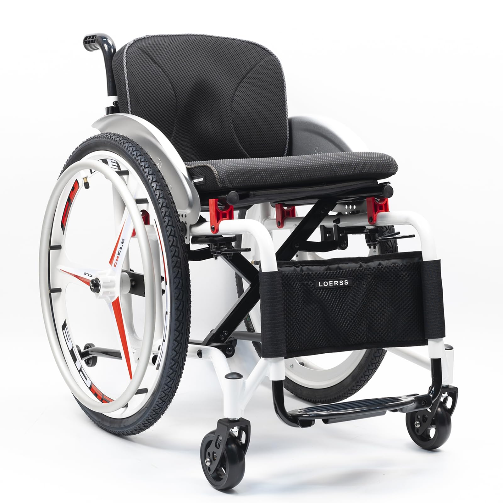 Sport -rollstuhl, Faltbarer Selbstgerechter Rollstuhl, Außen -gelände -rollstuhl, Aluminiumrahmen -rollstuhl, Leichtes Falten, Bequem Und Robust, Mit Schnellveröffentlichungen 24 -zoll -räder(40cm/15.