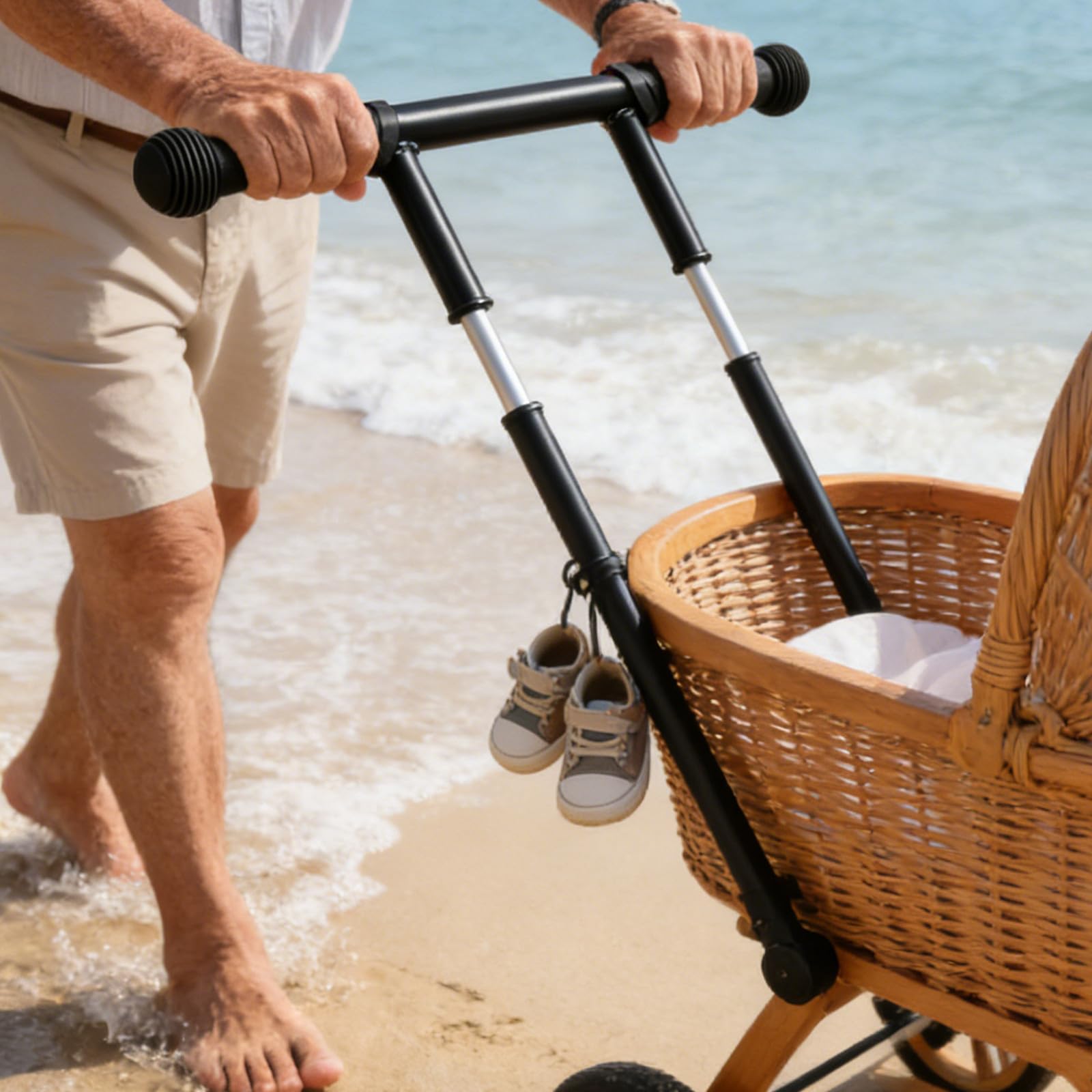 Barra di estensione per maniglia del passeggino: passeggia comodamente con l'estensione per maniglia del passeggino per genitori più alti - Si adatta a manubri con diametro interno di