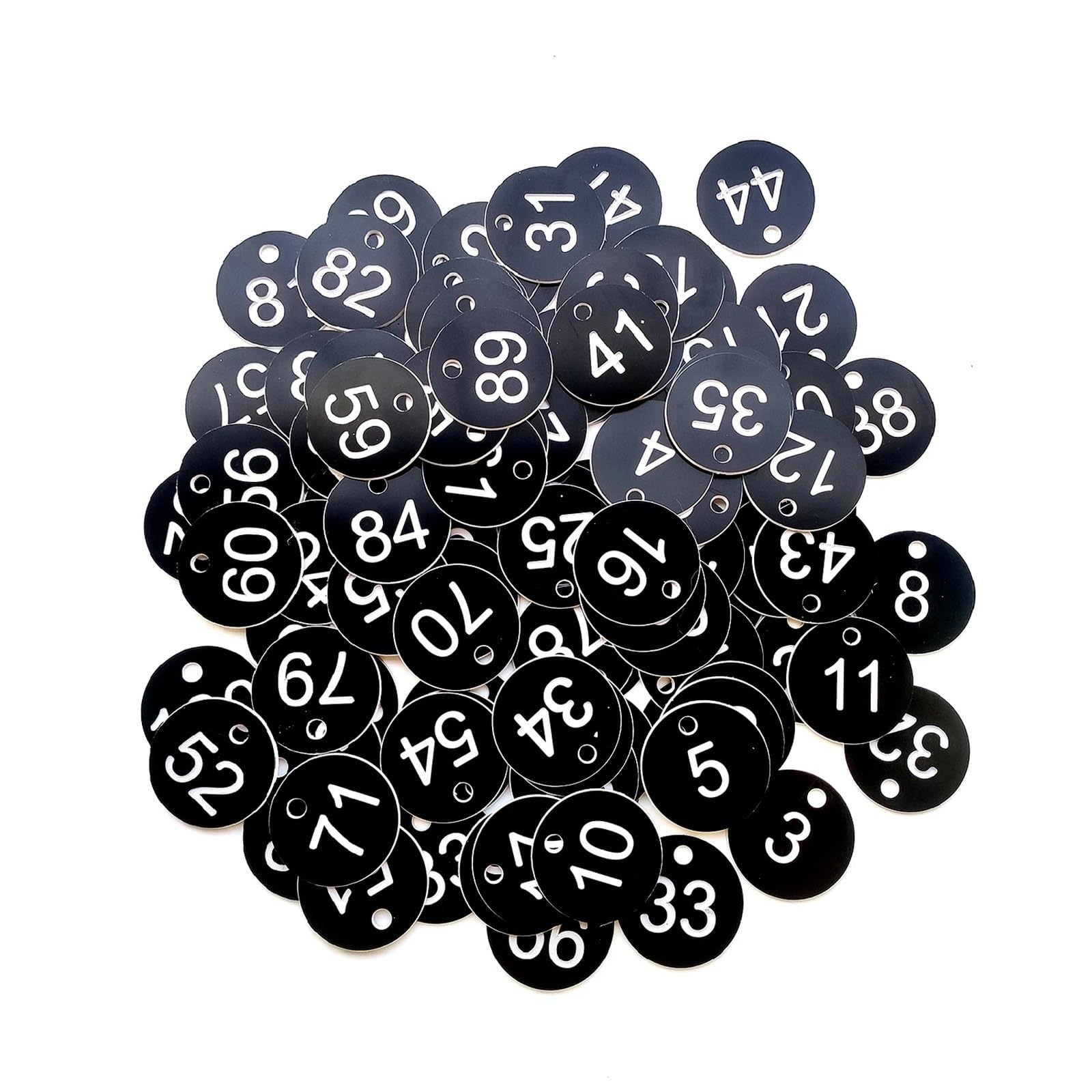 GPDNBIEU Numbered labels, Plastic Number Tags 1000 pcs 1-1000 Multicolor(1-1000 Black White)