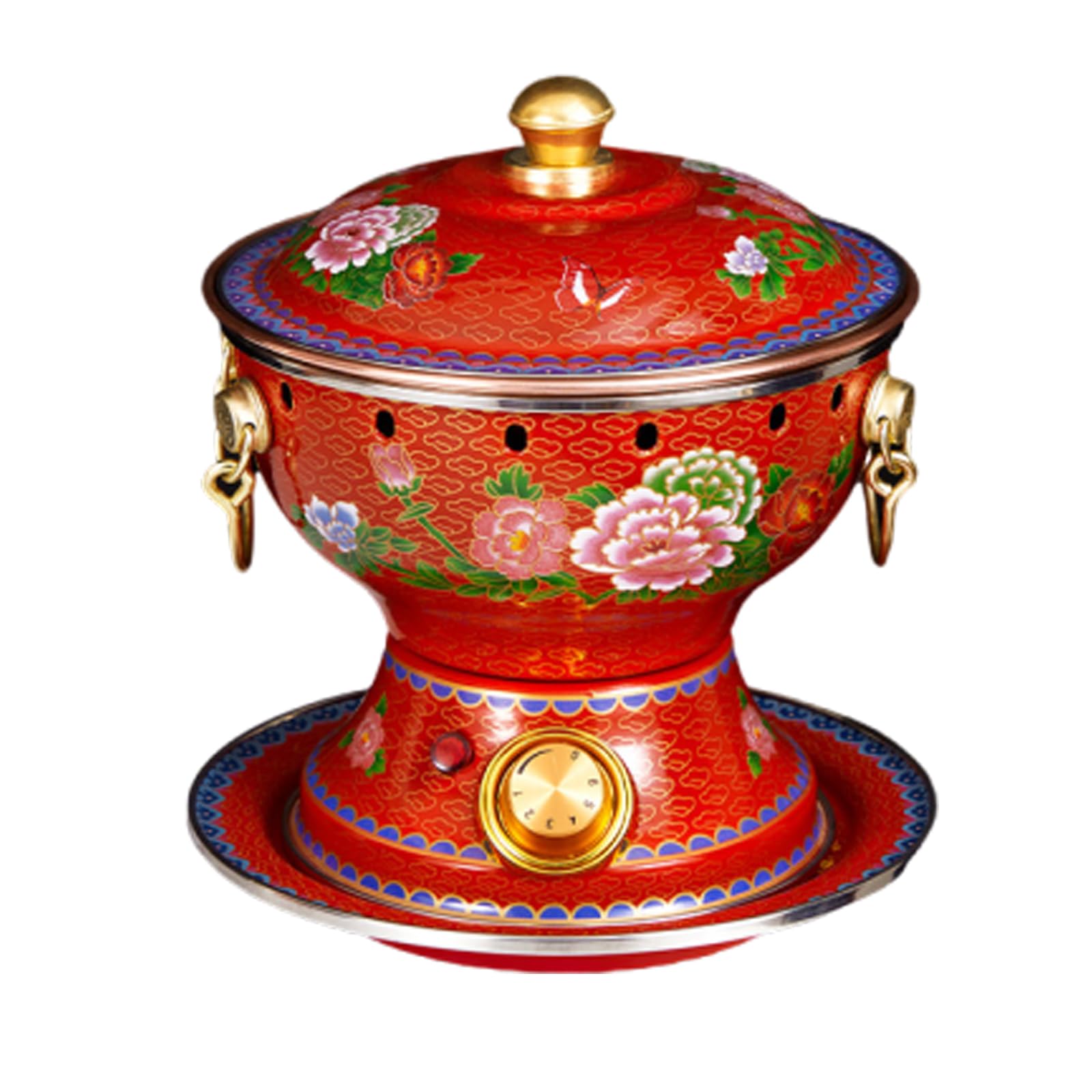 Garnek Emaliowany Cloisonne, Garnek Bufetowy Do Zupy, Miedziany Garnek Jednoosobowy, Solidny, Domowy Garnek Shabu, Stary Garnek Pekiński, U, L