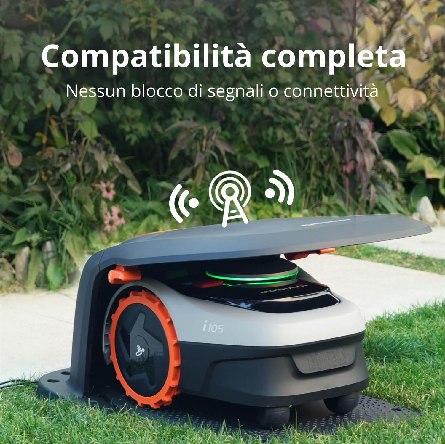 Navimow Garage S, pieghevole, senza blocco del segnale, protezione dal sole e dalla pioggia, accessorio per robot tosaerba Navimow i105E, i108E
