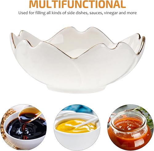 Miniatura 5 de DOITOOL Platos de cerámica para condimentos, 2 unidades, cuenco de porcelana para sushi, salsa de cerezo, soporte para bolsa de té, platos de salsa