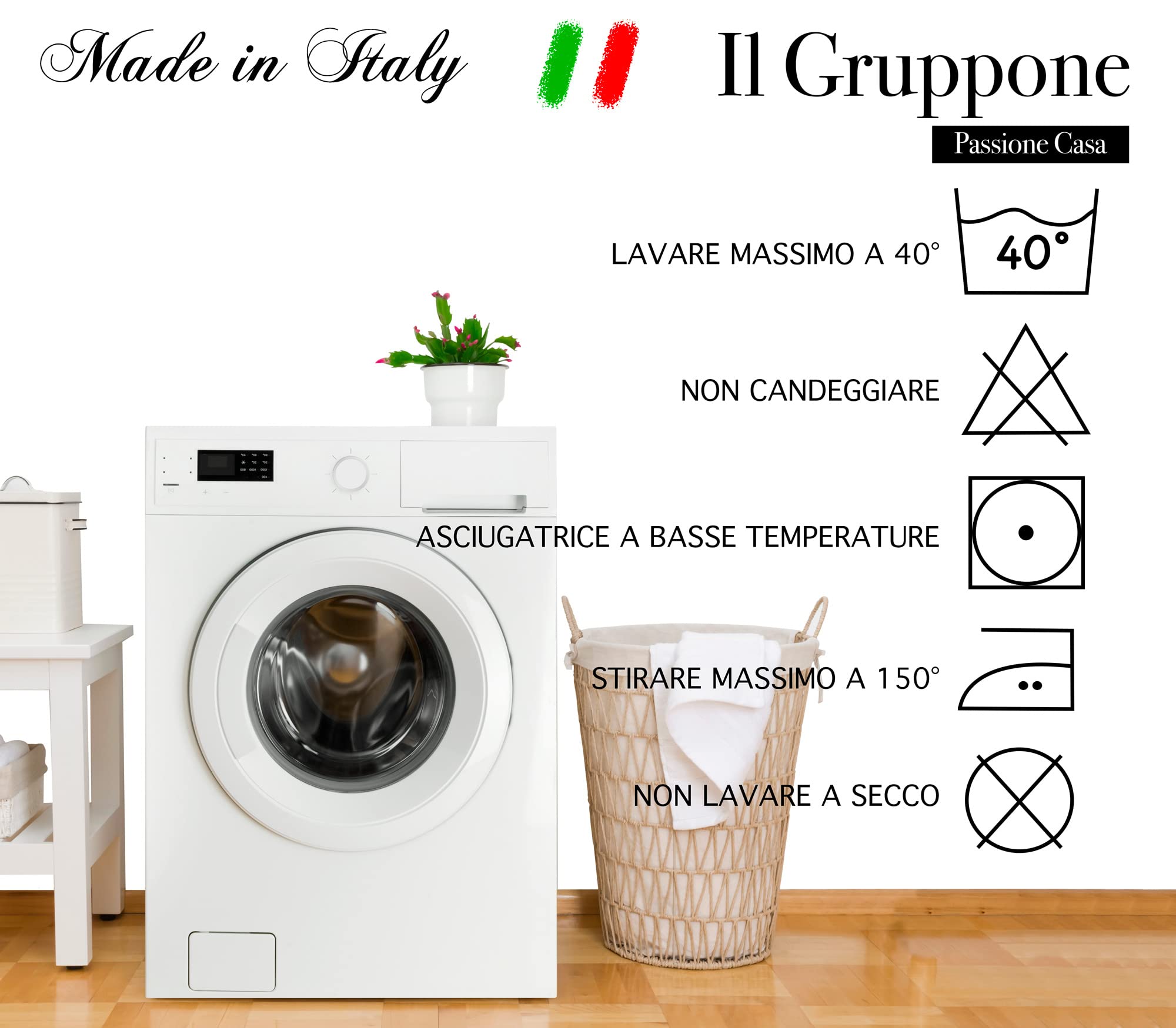 IlGruppone Copripiumino 100% Cotone Sacco e Federe Prodotto Italiano con Stampe Moderne in Morbido Cotone Disegni Moderni in più Colori - Gnomi Rosso - Matrimoniale