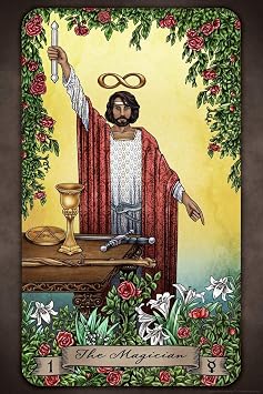 Laminated The Magician Tarot Card by Brigid Ashwood Luminous Tarot Deck Major Arcana Witchy Decor New Age Diversity Poster Dry Erase Wall Art 12x18