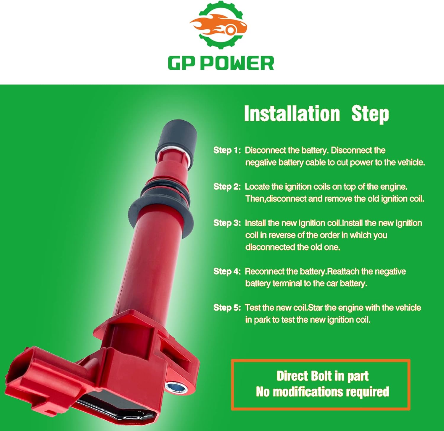 Set of 6 Ignition Coil Pack Compatible with Jeep Dodge Ram Mitsubishi Cherokee Liberty Commander Dakota Durango Nitro 1500 3.7L V6 Replacement For UF270 56028138AD