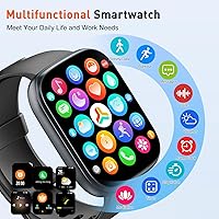 Vista 6 de Reloj inteligente para hombres y mujeres, pantalla táctil HD de 1.85 pulgadas, rastreador de actividad física con llamadas Bluetooth, reloj