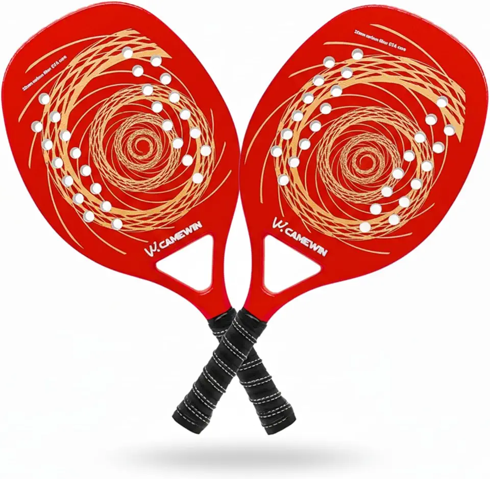 Kit com 2 Raquetes de Beach Tennis Com Fibra de Carbono EVA Solf Capa Protetora Versátil para Treino, Jogo Casual e Aulas