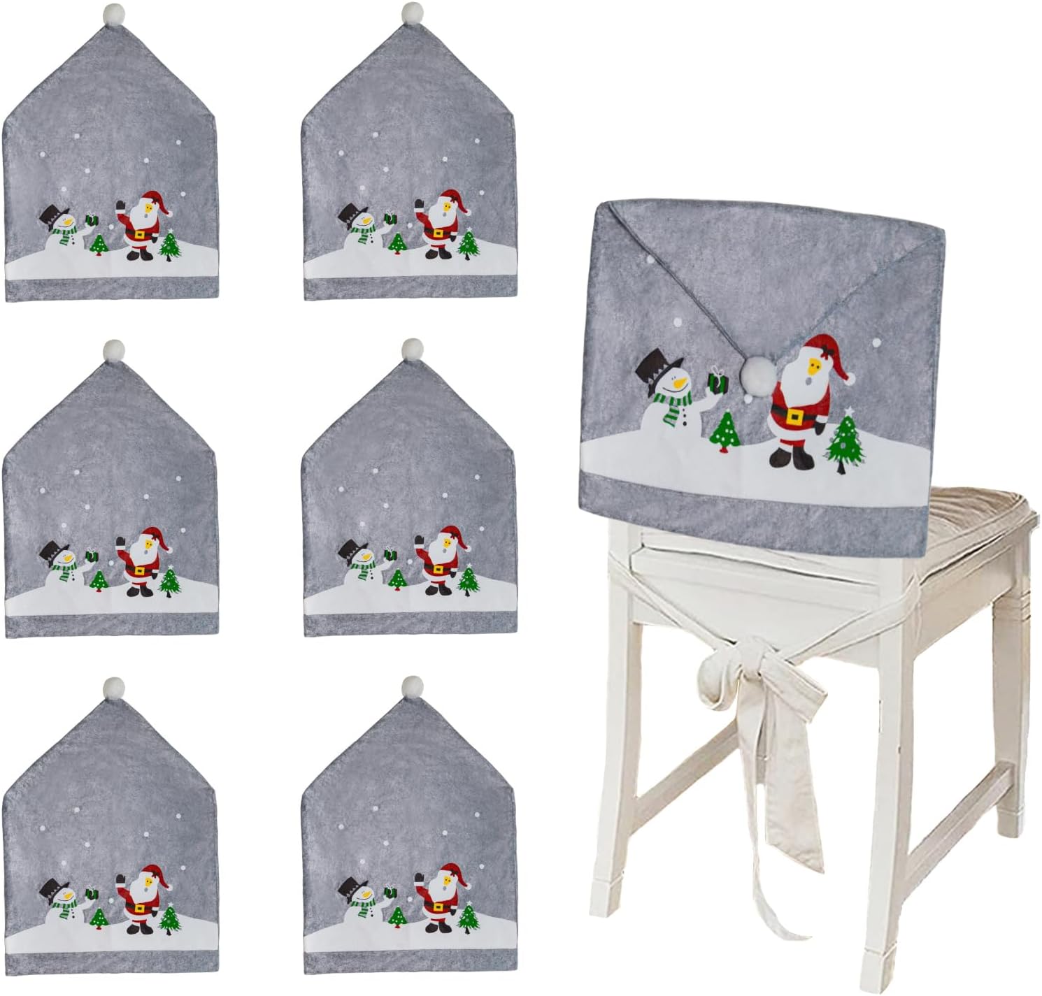 Phedrew 6Pcs Christmas Chair Covers Xmas Dining Chair