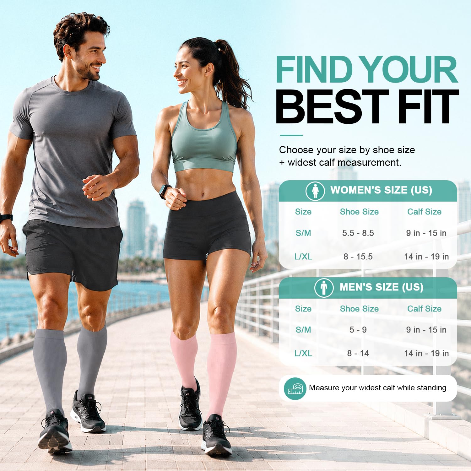 Laite Hebe Kompressionsstrümpfe (3 Paar), Damen und Herren Kompressionsstrümpfe, die Besten bei Laufen, Leichtathletik, Crossfit, Flugreisen