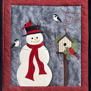 Rachel's Of Greenfield Snowman Wall Hanging Kit | Christmas Crafts | Snowman Felt Kit | Instructions and Materials Included | Makes 13"x15" Wall Quilt
