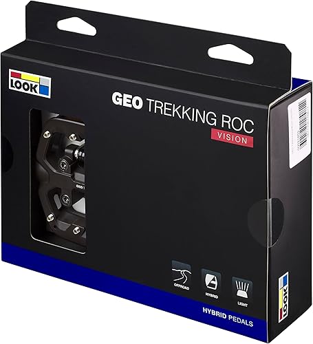 Miniatura 4 de LOOK Cycle - GEO Trekking ROC Vision Pedales de bicicleta - Pedales híbridos de aluminio ultra robustos - 1 cara sin clip y 1 cara plana - Ideal