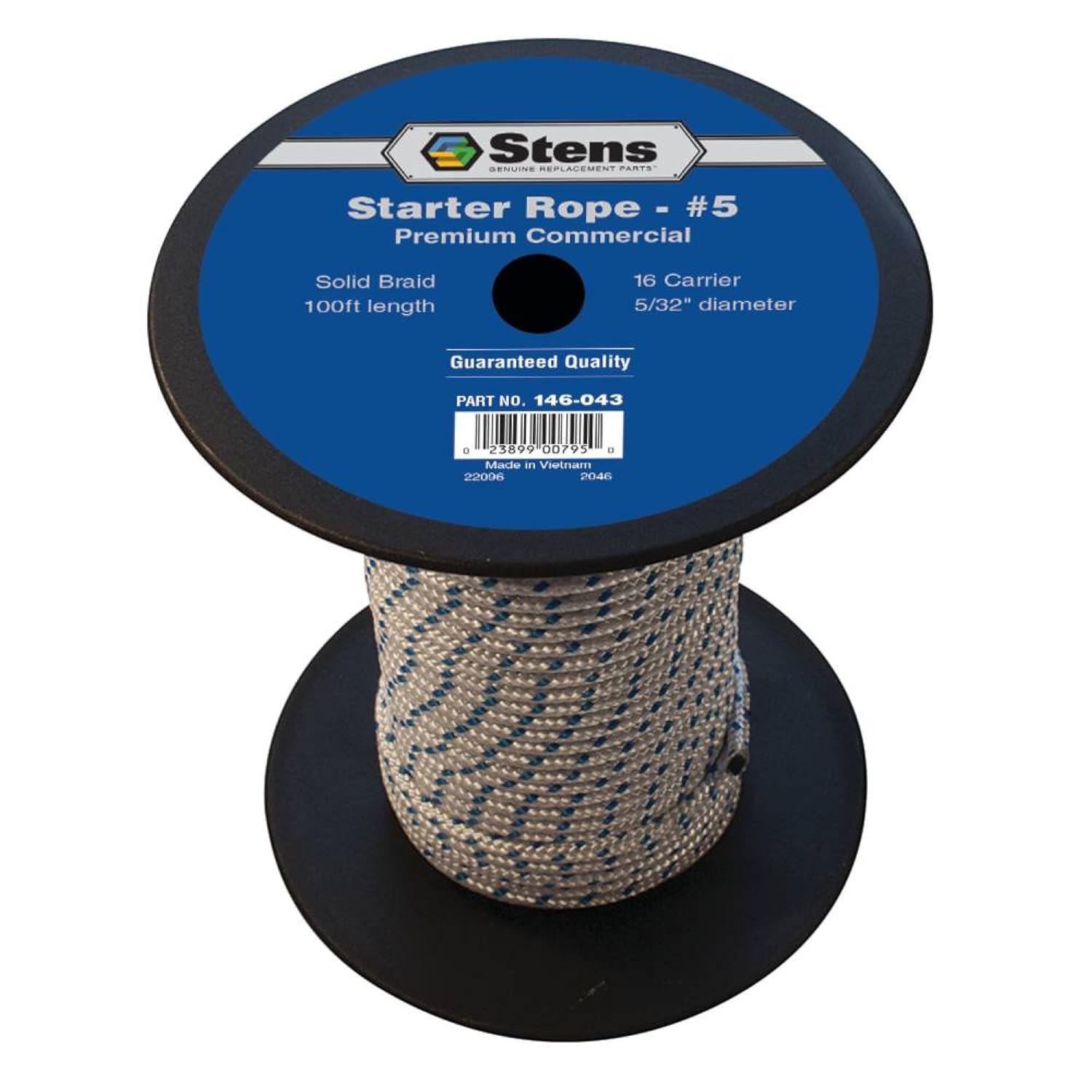 Stens 100' Solid Braid Starter Rope 146-043#5 Solid Braid