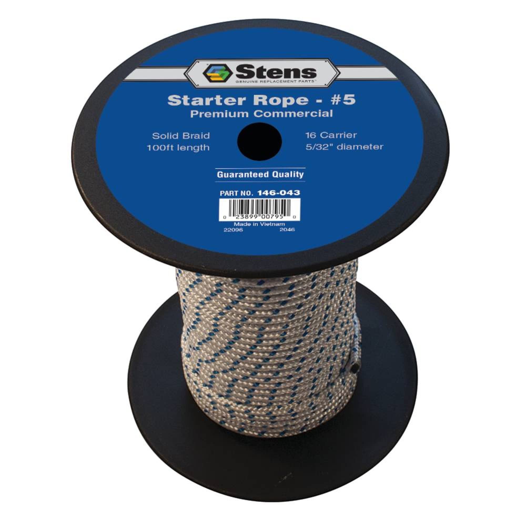 Stens 100' Solid Braid Starter Rope 146-043#5 Solid Braid