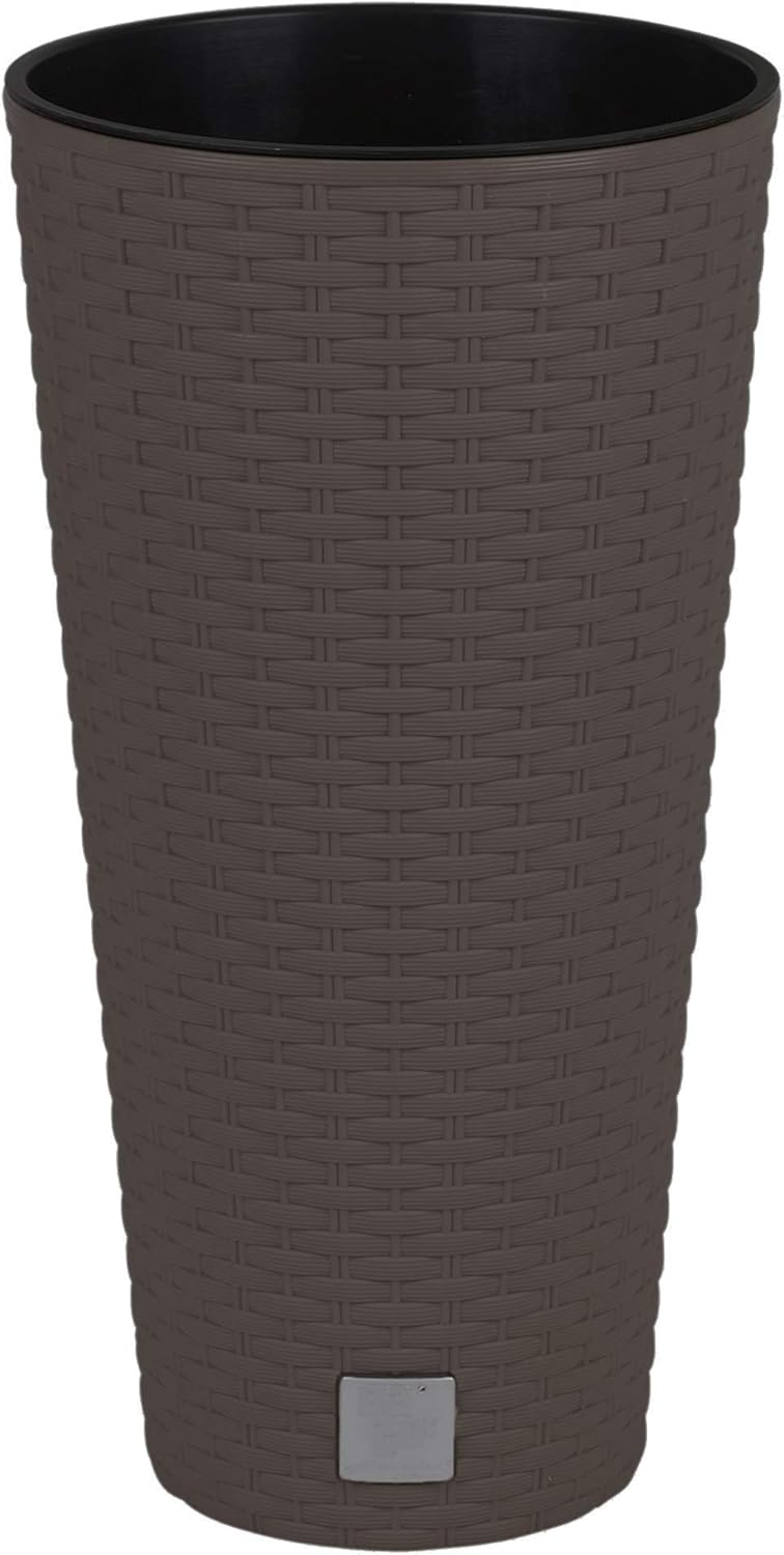 URBNLIVING Round Rattan Elegant Tall Large Plant Pot Flower Indoor