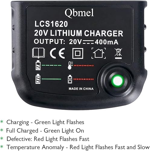 Miniatura 4 de Reemplazo del cargador de batería de iones de litio de 20 voltios para Black+Decker LCS1620 90590282 20V MAX Batería de iones de litio LBXR20
