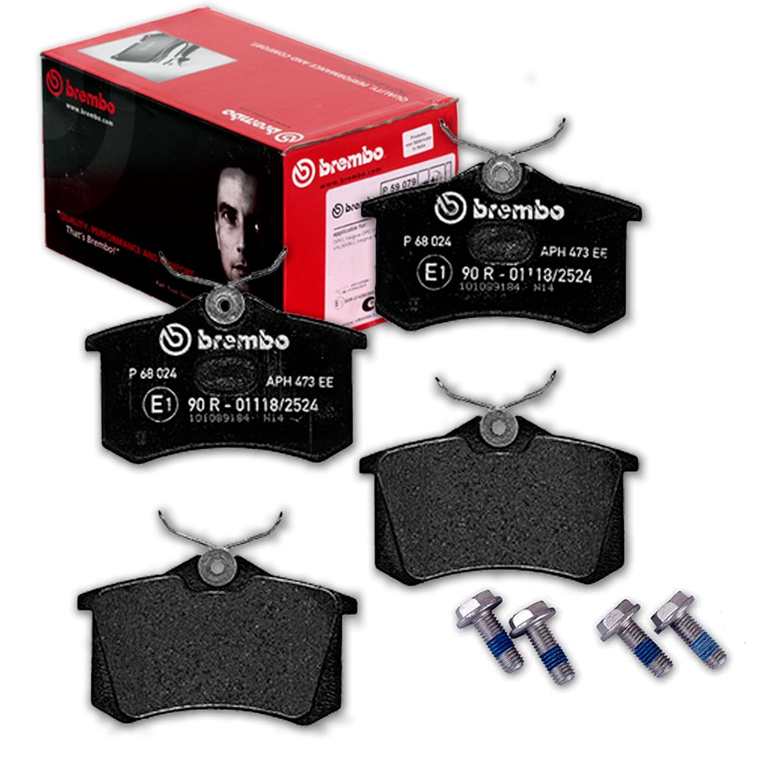 brembo Bremsscheiben + Beläge hinten | 08.9512.27 + P68024 Kompatibel mit C3 II (sc_),crossland X / Crossland (P17, P2QO)