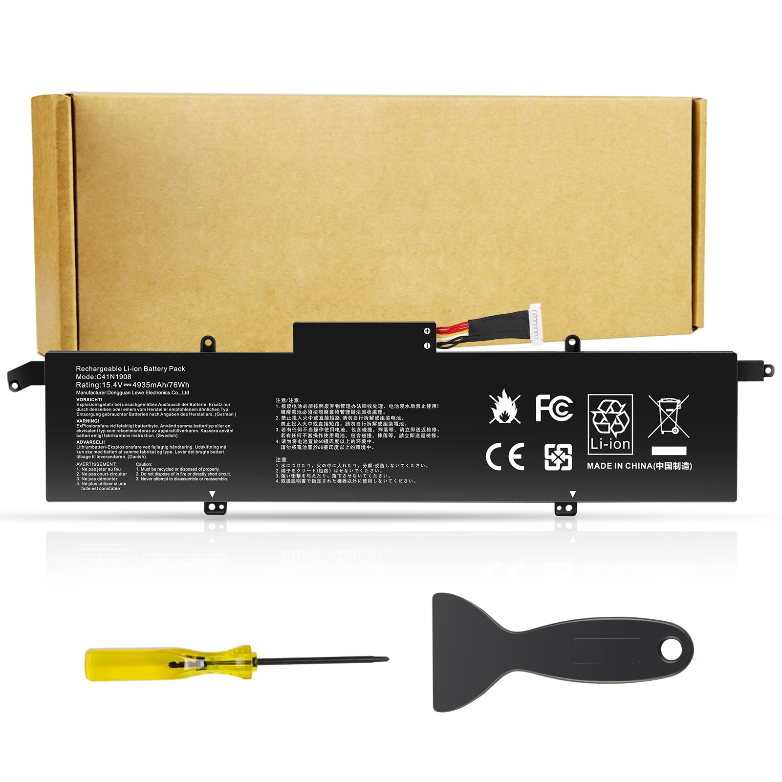 Amazon.com: Futurebatt C41N1908 Battery Replacement for Asus ROG