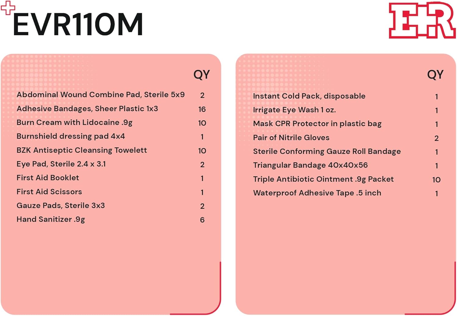 Ever Ready First Aid 10 Person First Aid Kit with Metal Case, Type III, Ansi A, OSHA Compliant