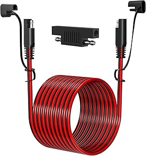 Magic Mask 12FT SAE to SAE Extension Cable, SAE Connector Cable Quick Disconnect Connector 16AWG, for Automotive, Solar Panel Panel SAE Plug(12FT(16AWG))
