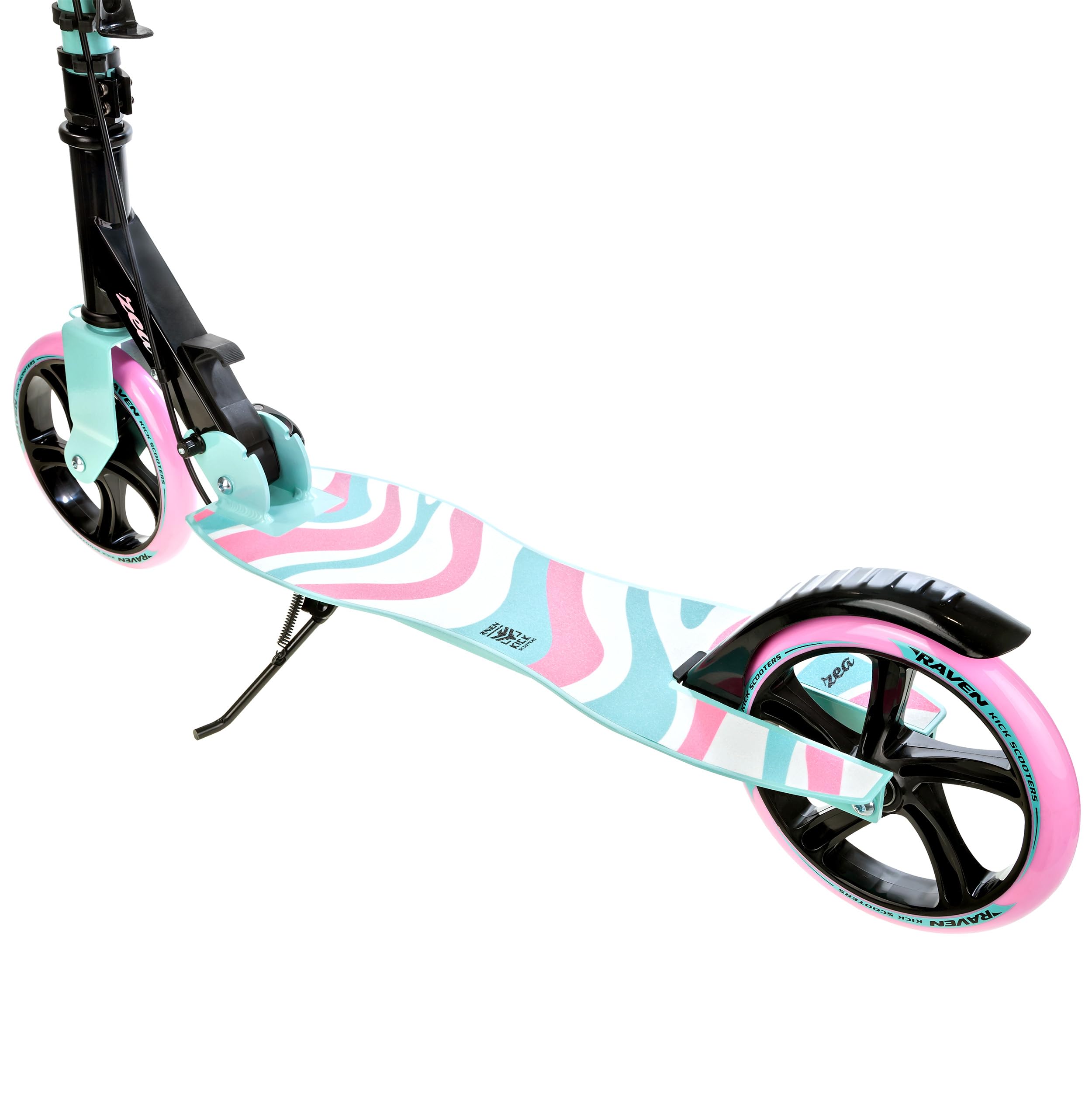 Raven - Patinete para niños y Adultos - Scooter - Patinete - Plegable, Ajustable, Correa de Transporte, Timbre, portabotellas