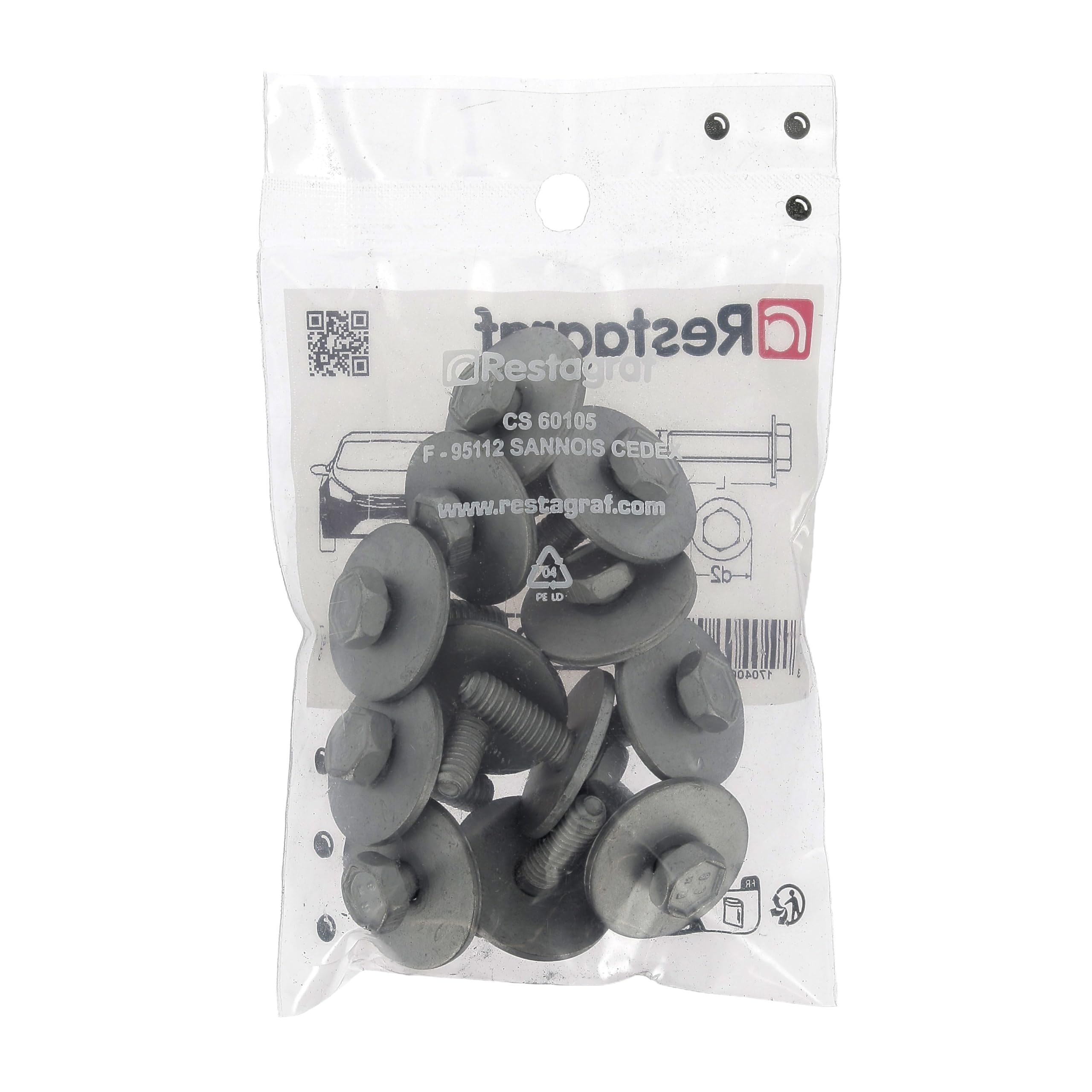 Vis à Tôle Hexagonale Aile Avant & Bouclier Ford - Diam. 6,3mm Long. 25mm Lot De 35