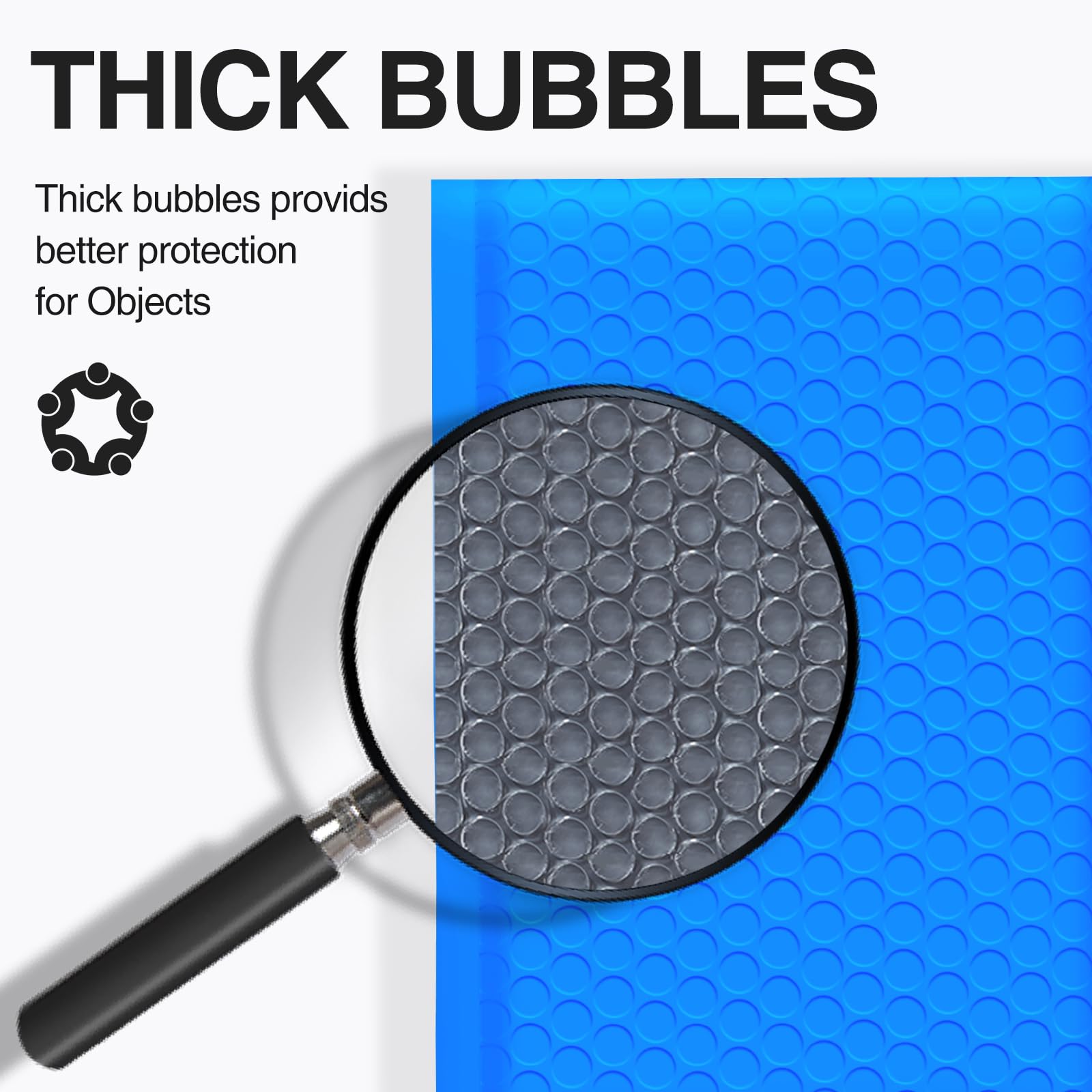 Mailer Plus # 0 15,2 x 25,4 cm Bleu Poly Bubble Mailer enveloppes autoadhésives Sacs enveloppes à bulles bleu