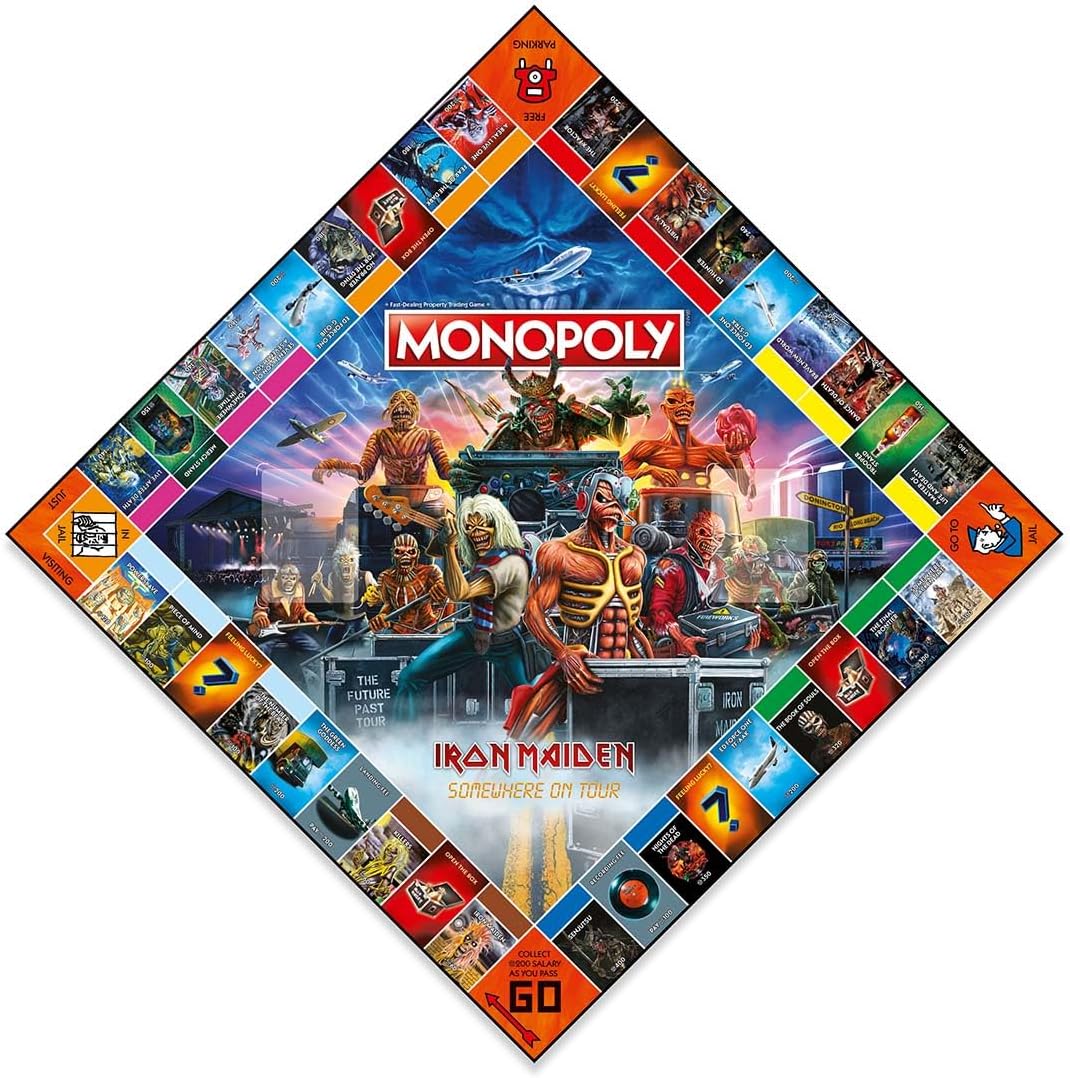 Winning Moves Iron Maiden Monopoly Board Game, Advance to Senjutsu, Nights of Dead, The Book of Souls and Trade your way to success, Great Gift for Children Aged 18+