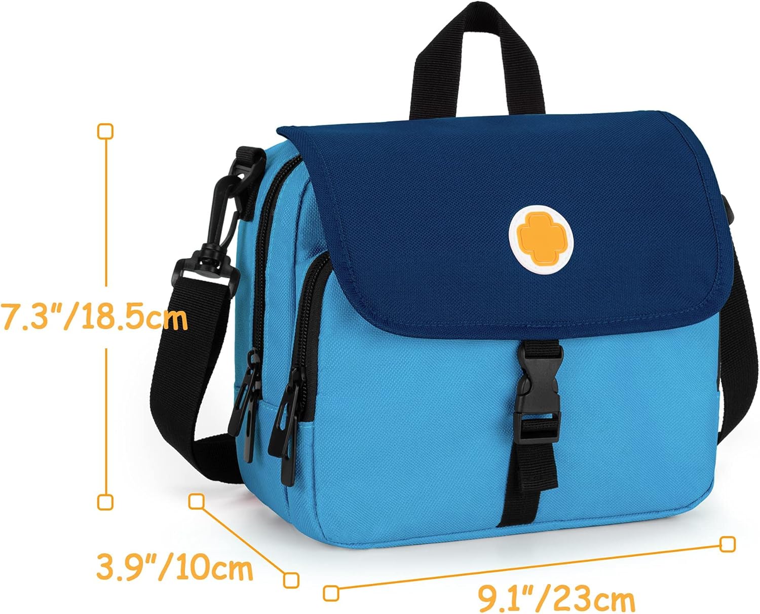 CURMIO Insulin Cooler Travel Case, Diabetic Supplies Organizer for Kids with Insulated Pocket for Insulin Pens (Bag Only, Patented Design) : Health & Household