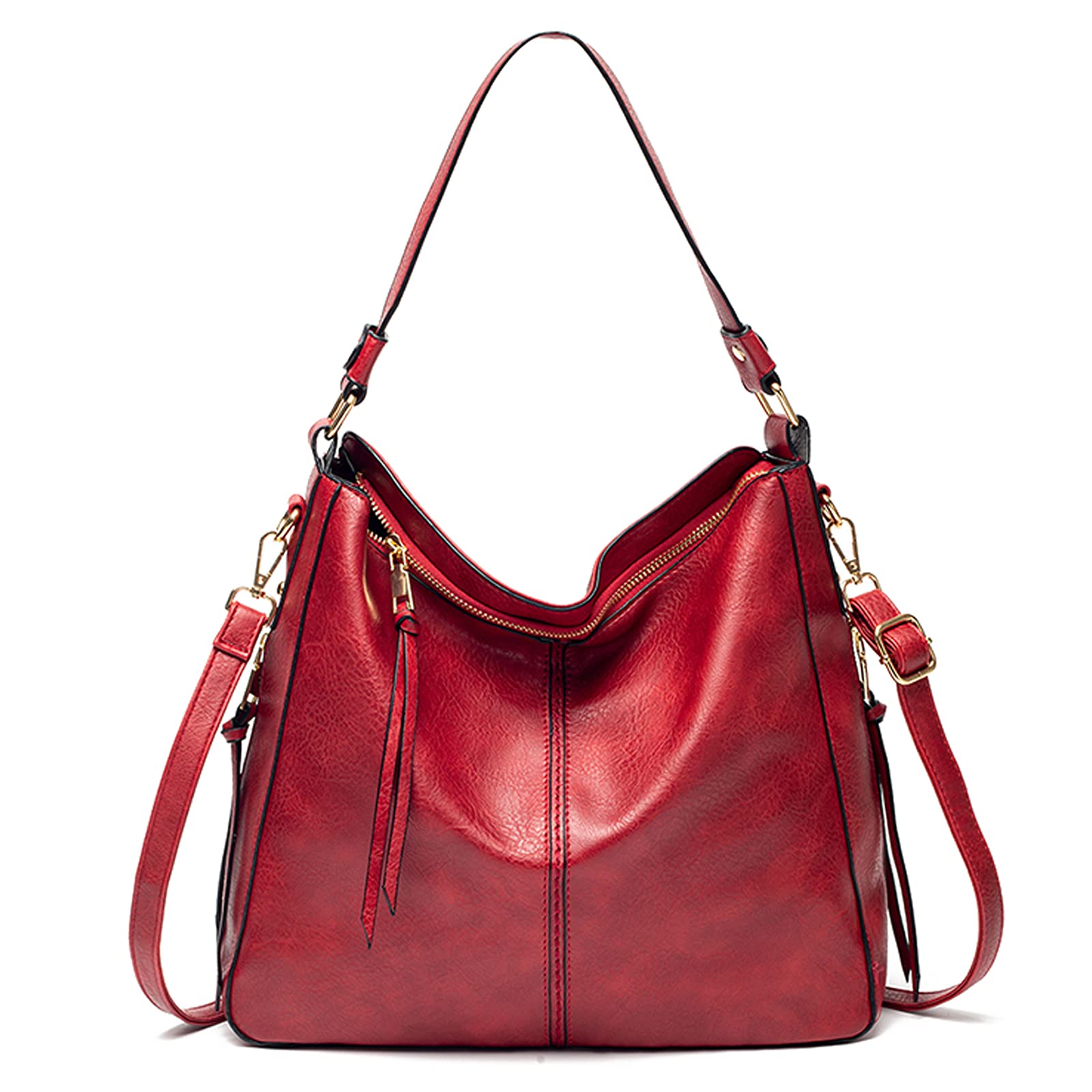 FANDARE Bolsos de Mujer Bolsos Hobo Bolso Bandolera Bolso de Hombro Bolso Tote Cuero PU Bolso Shopper Bolso de Mano Bolso Convertible de Mochila para Trabajo Escuela Viaje Bolsos Cruzados