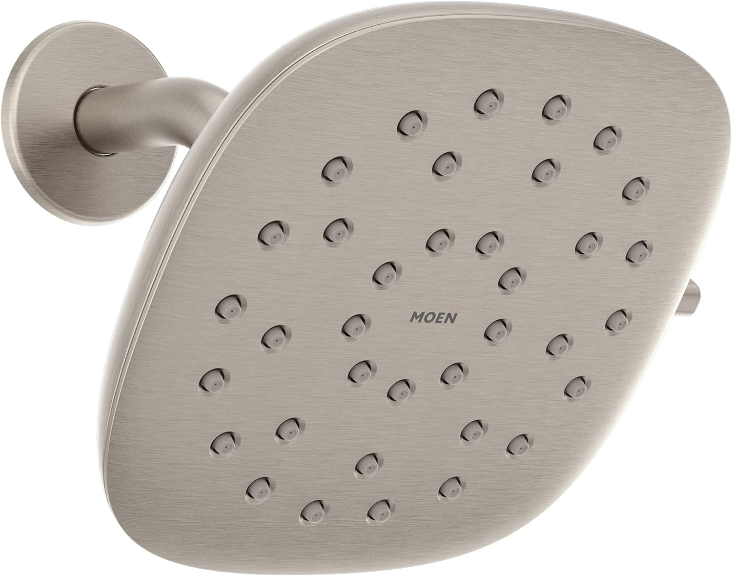 Moen Verso Eco-Performance Infiniti Dial Square Rain Shower Head, 6-Inch Diameter Spray Head, Spot Resist Nickel, 220R4EPSRN